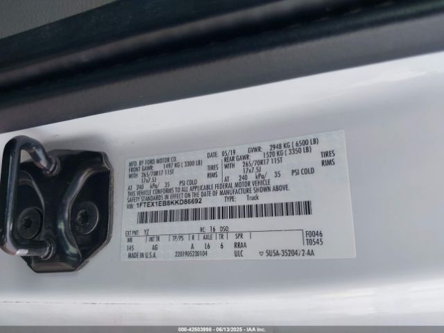 2019 FORD F-150 1FTEX1EB8KKD86692 Photo 8