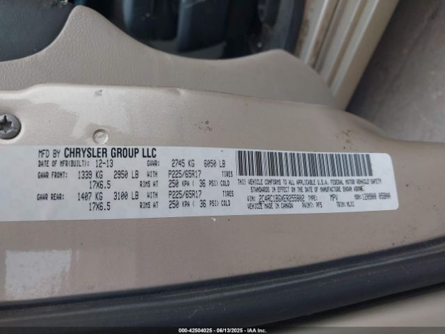 2014 CHRYSLER TOWN & COUNTRY 2C4RC1BGXER255802 Photo 8