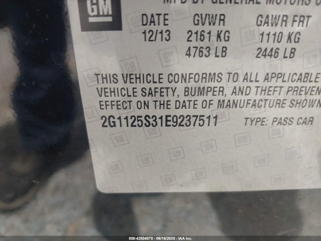 2G1125S31E9237511 Chevrolet lfx