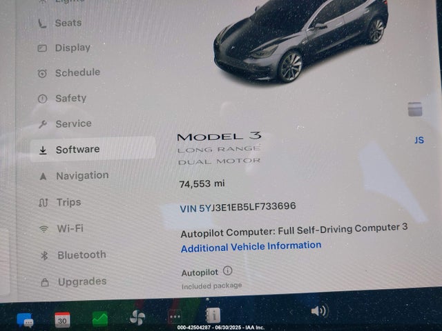 2020 TESLA MODEL 3 5YJ3E1EB5LF733696 Photo 6
