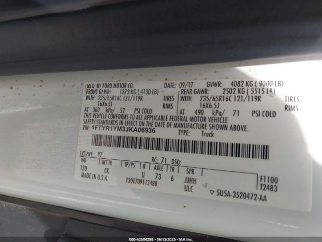 2018 FORD TRANSIT-250 1FTYR1YM3JKA06936 Photo 8