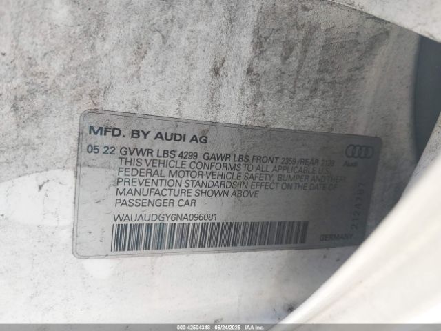 2022 AUDI A3 WAUAUDGY6NA096081 Photo 8