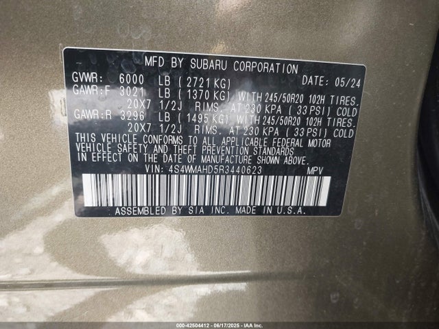 4S4WMAHD5R3440623 Subaru 2024