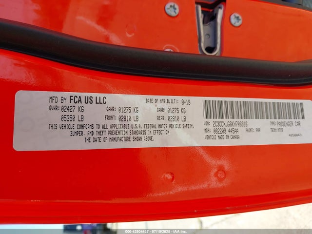 Dodge 2019 2019 2C3CDXJG6KH706916 Image 9