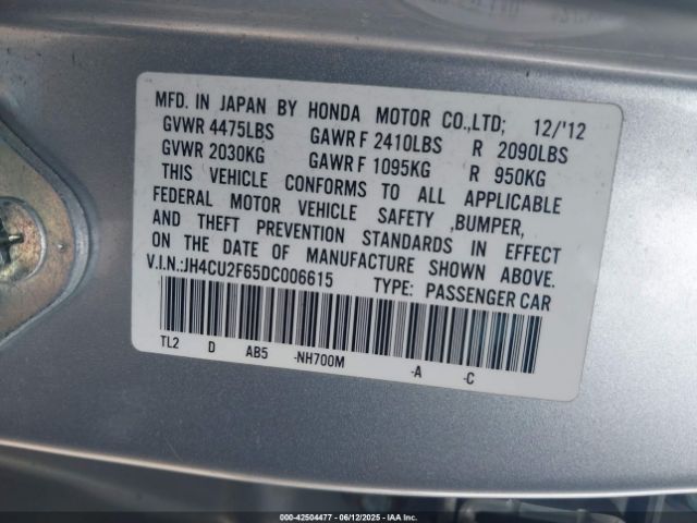 2013 ACURA TSX JH4CU2F65DC006615 Photo 8