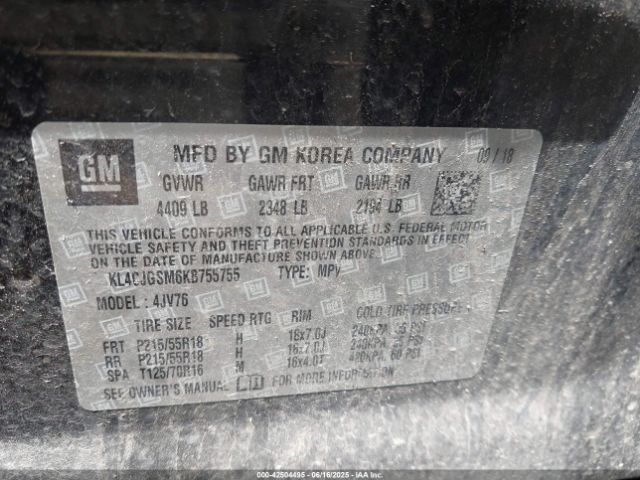 2019 BUICK ENCORE KL4CJGSM6KB755755 Photo 8