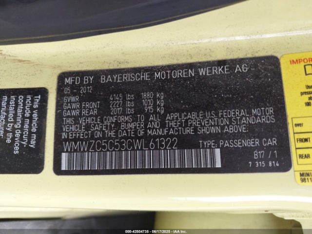 2012 MINI COOPER S COUNTRYMAN WMWZC5C53CWL61322 Photo 8