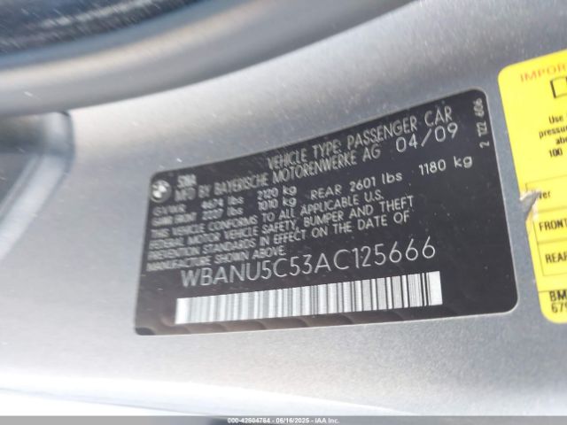 2010 BMW 528I WBANU5C53AC125666 Photo 8