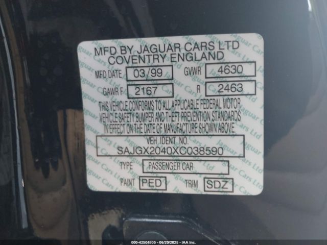 1999 JAGUAR XK8 SAJGX2040XC038590 Photo 8