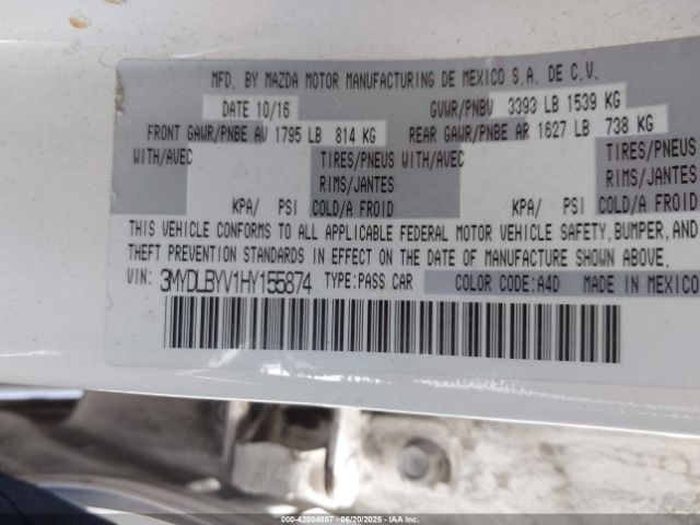 3MYDLBYV1HY155874 Toyota p5v