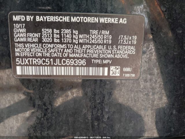 2018 BMW X3 5UXTR9C51JLC69396 Photo 8
