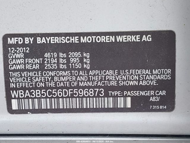 2013 BMW 328I WBA3B5C56DF596873 Photo 8
