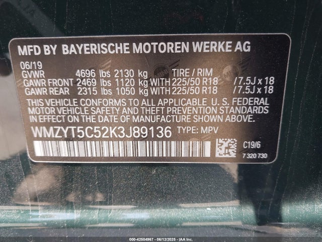 2019 MINI COUNTRYMAN WMZYT5C52K3J89136 Photo 8