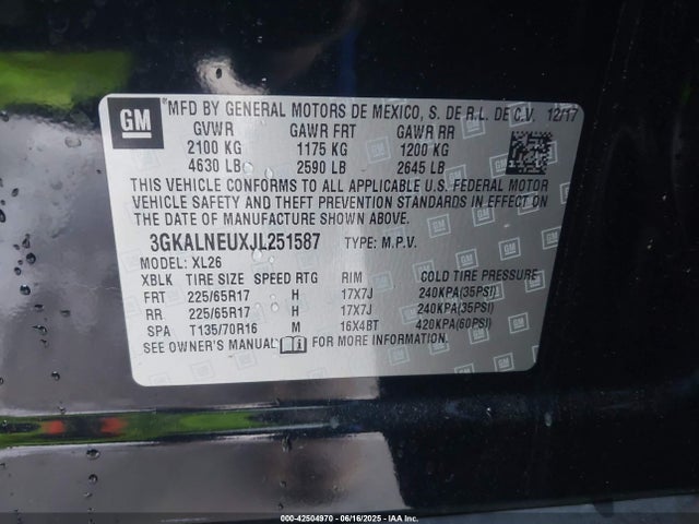 3GKALNEUXJL251587 GMC lh7 - urea, cri, vgt, alum