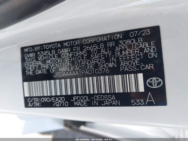 2023 TOYOTA MIRAI JTDAAAAA1PA010376 Photo 8