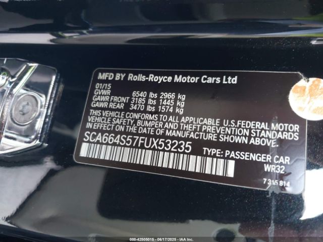 2015 ROLLS-ROYCE GHOST SCA664S57FUX53235 Photo 8