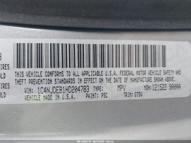 2017 JEEP COMPASS 1C4NJDEB1HD204783 Photo 8