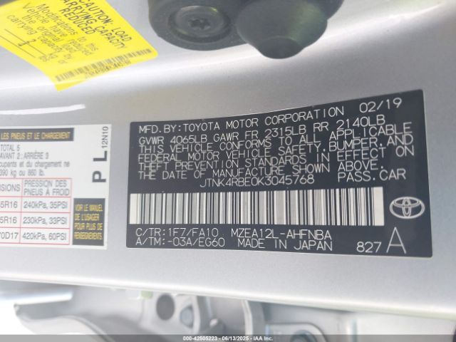 JTNK4RBE0K3045768 Toyota m20a-fks