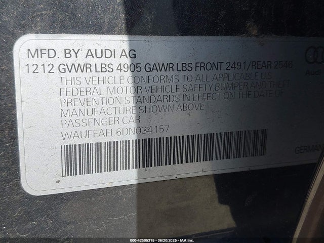 2013 AUDI A4 WAUFFAFL6DN034157 Photo 8