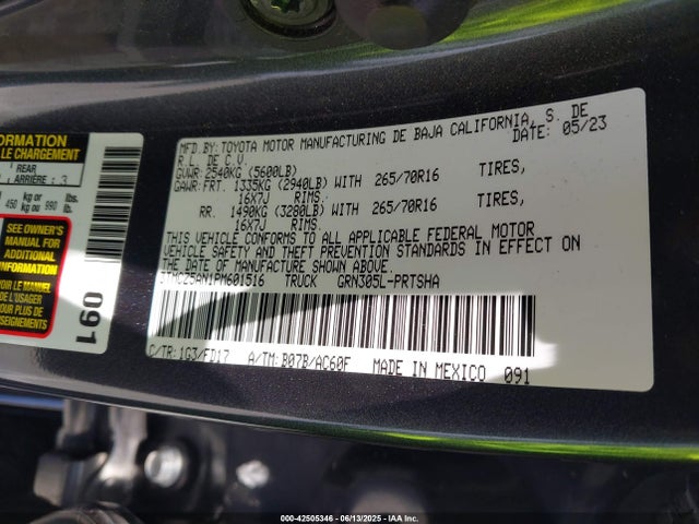 3TMCZ5AN1PM601516 Toyota 2gr-fks