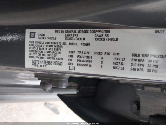 2008 HUMMER H3 SUV 5GTEN13E988143541 Photo 8
