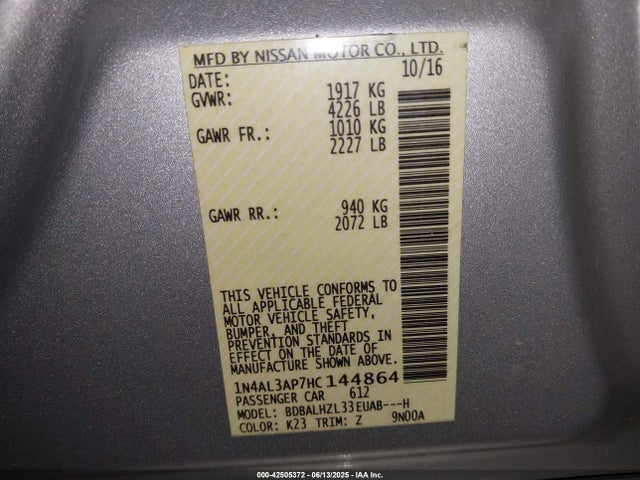 1N4AL3AP7HC144864 Nissan 2017