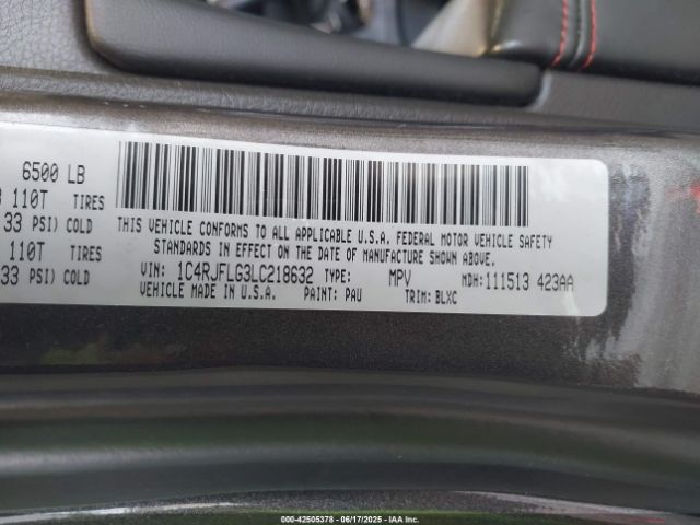 2020 JEEP GRAND CHEROKEE 1C4RJFLG3LC218632 Photo 8