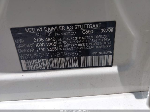 2009 MERCEDES-BENZ E 350 WDBUF56X99B395863 Photo 8