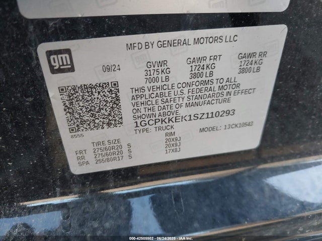 1GCPKKEK1SZ110293 Chevrolet l3b