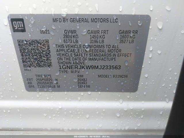 1GNERJKW9MJ233563 Chevrolet lfy