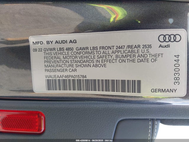 2023 AUDI A4 WAUEAAF46PA015784 Photo 8