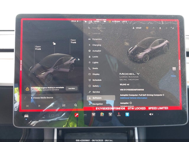 2021 TESLA MODEL Y 5YJYGDEE0MF098108 Photo 6