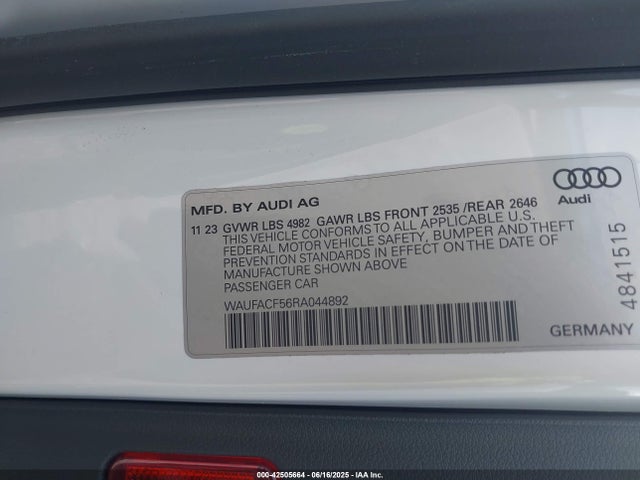 2024 AUDI A5 SPORTBACK WAUFACF56RA044892 Photo 8