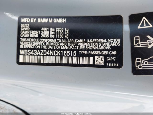 2022 BMW M4 WBS43AZ04NCK16515 Photo 8