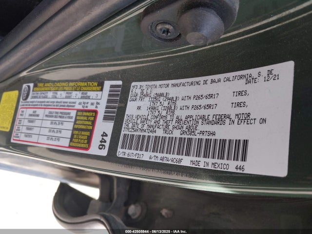 3TMCZ5AN7NM472484 Toyota 2gr-fks