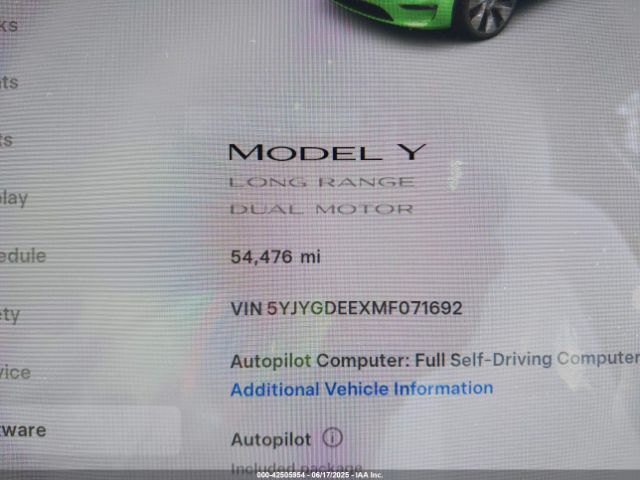 2021 TESLA MODEL Y 5YJYGDEEXMF071692 Photo 6