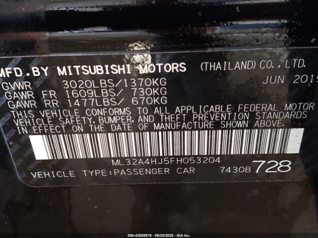 2015 MITSUBISHI MIRAGE ML32A4HJ5FH053204 Photo 8