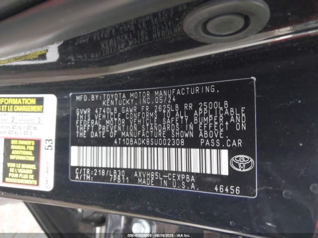 2025 TOYOTA CAMRY 4T1DBADK8SU002308 Photo 8