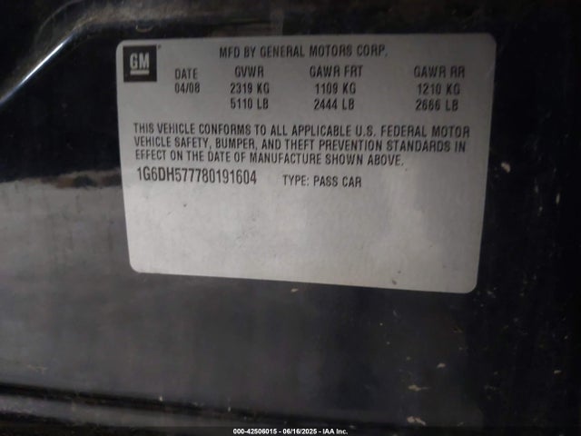 2008 CADILLAC CTS 1G6DH577780191604 Photo 8