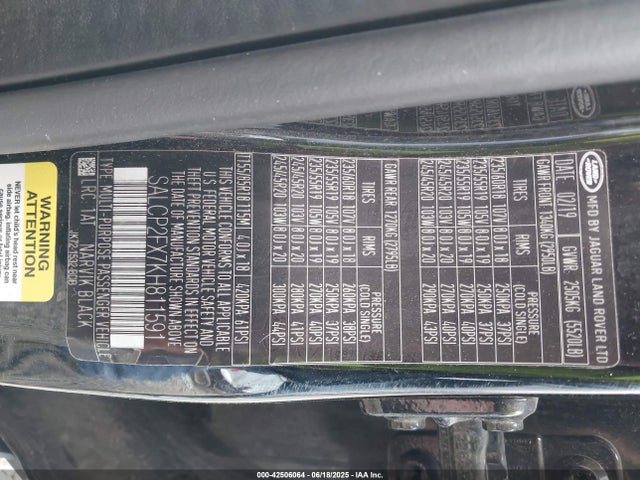 Land Rover aj20p 2019 SALCP2FX7KH811591 Image 9