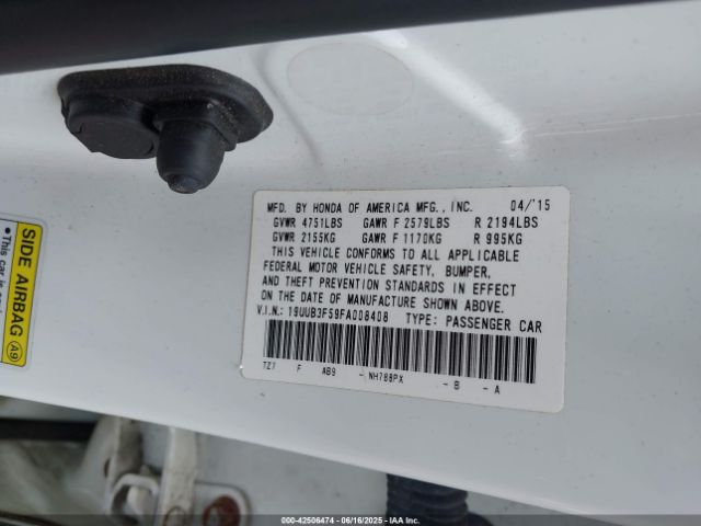2015 ACURA TLX 19UUB3F59FA008408 Photo 8