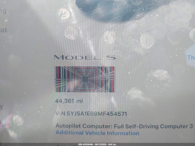 Tesla 2021 2021 5YJSA1E69MF454571 Image 7