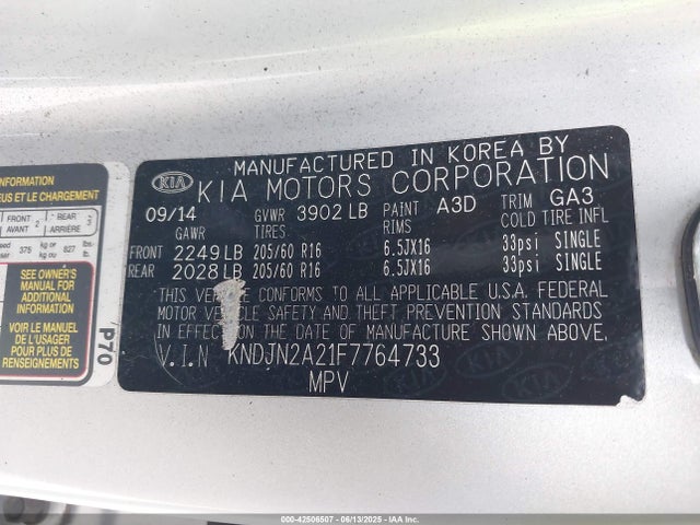 KNDJN2A21F7764733 KIA Soul