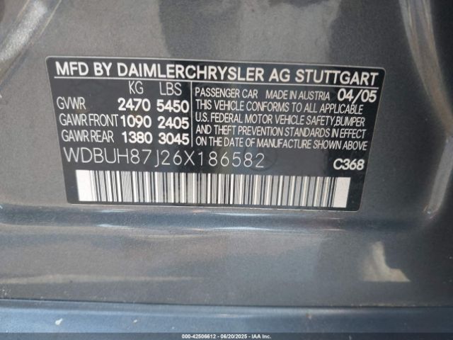 2006 MERCEDES-BENZ E 350 WDBUH87J26X186582 Photo 8