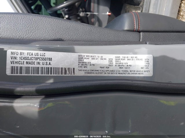 1C4SDJCT8PC550788 Dodge Durango