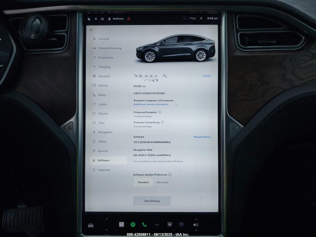 2017 TESLA MODEL X 5YJXCBE27HF050421 Photo 6