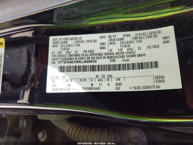 1FTER4EH6KLA90032 Ford 2019