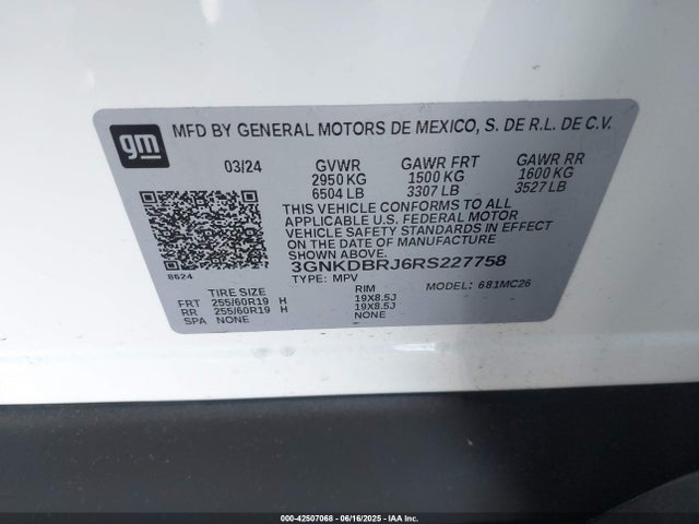 3GNKDBRJ6RS227758 Chevrolet x0c+ec5