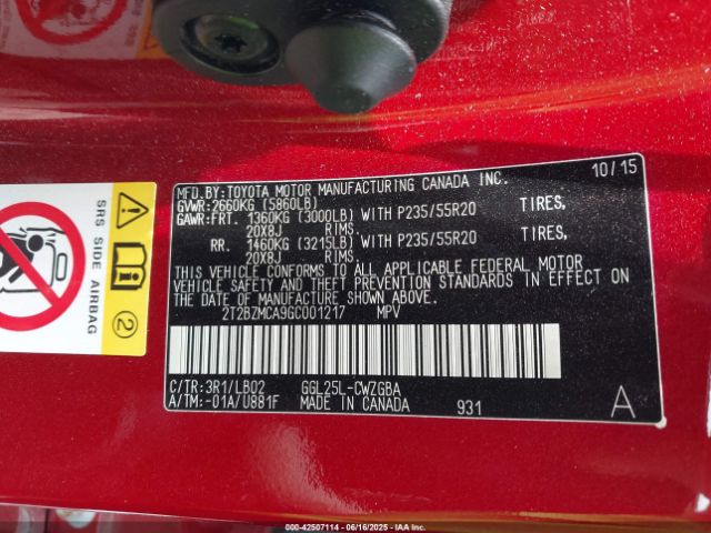 2016 LEXUS RX 350 2T2BZMCA9GC001217 Photo 8