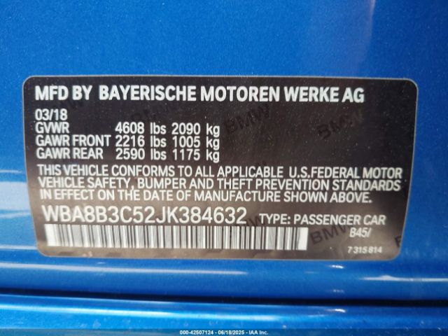 2018 BMW 340I WBA8B3C52JK384632 Photo 8